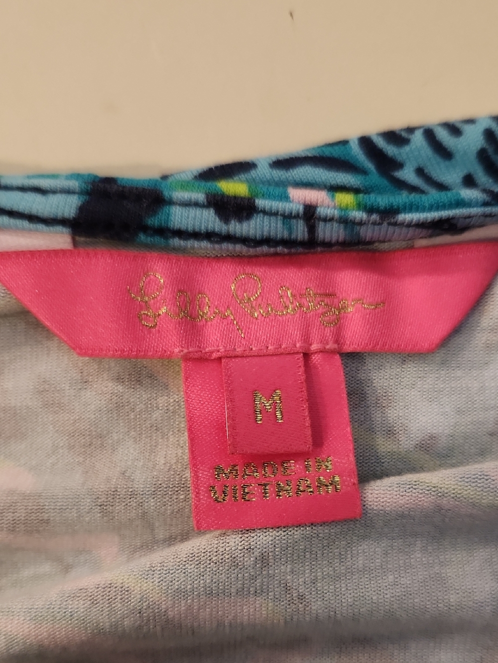 Lilly Pulitzer Tally Smocked Dress Catty Purrsonality Blue Long Sleeve Medium - Picture 6 of 11